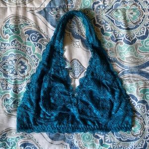 Charlotte Russe: bright blue halter bralette